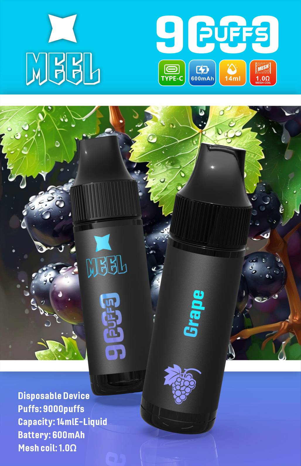 MEEL馬博MARBO 9000口一次性  拋棄式電子煙